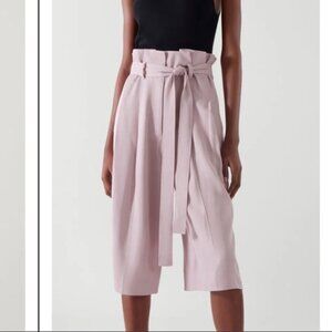 COS Pleated Paperbag Waist Light Mauve Longline Shorts Size 34 US Size 2